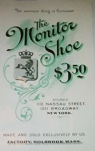 Victorian Era Holbrook Massachusetts Monitor Shoe Factory Shoe Brochure Catalog - Bild 1 von 8