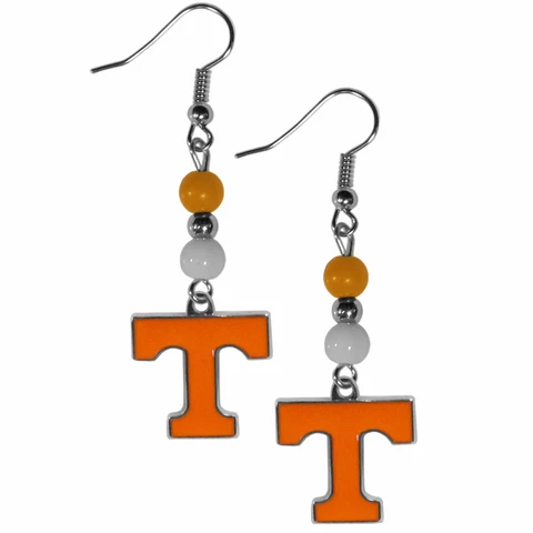 Tennessee Volunteers Dangle Earrings (Fan Bead) NCAA Licensed Jewelry Cover