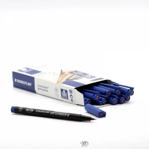 STAEDTLER 10 Stück Lumocolor Permanent-Marker Strichstärke S, blau, 313S - Bild 1 von 2