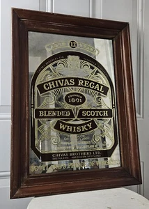 Vintage Chivas Regal Blended Scotch Whiskey Bar Mirror Scotland 23" X 17" - Picture 1 of 2