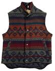 Woolrich Navajo Indian Aztec Native American Vest Quilting Multicolor Size M