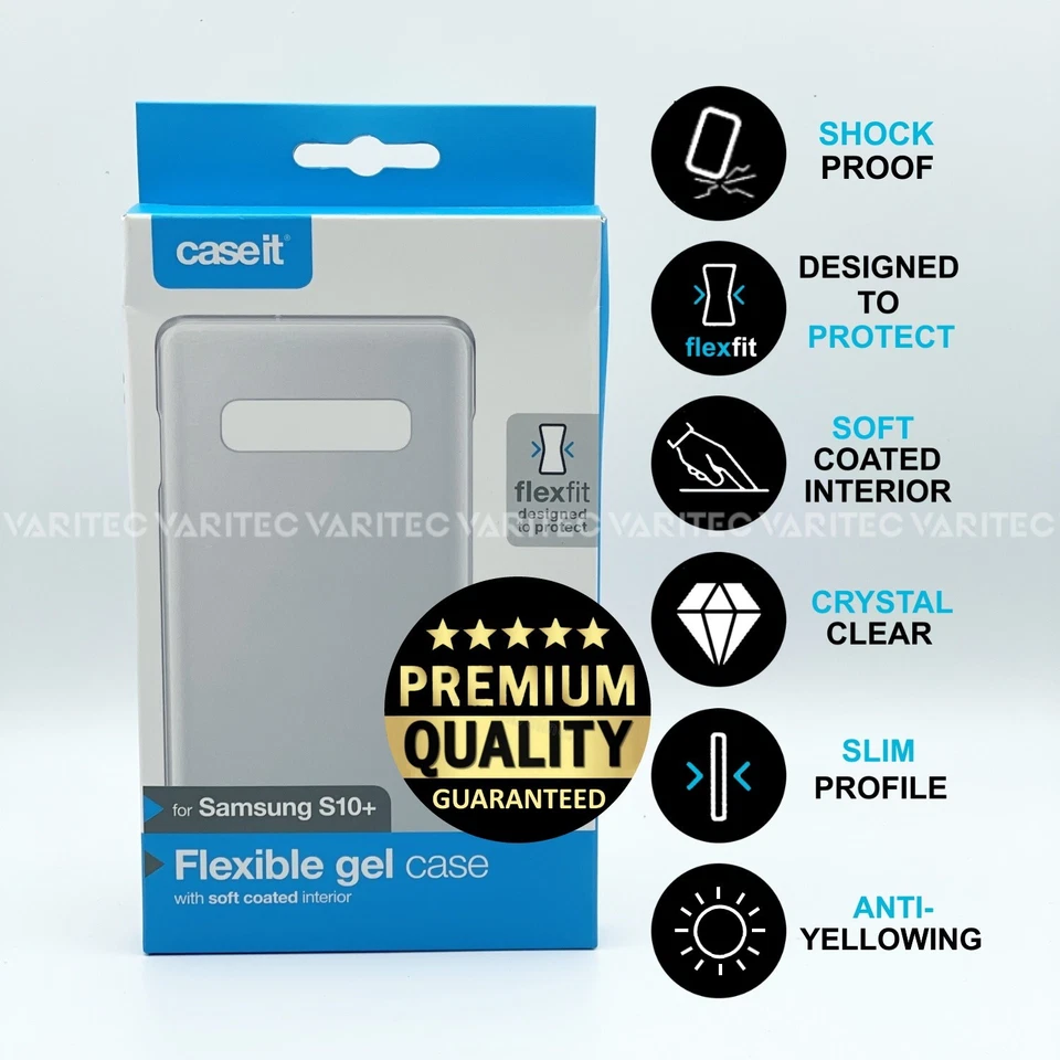 Funda trasera de silicona de gel transparente CASEIT S10+ para Samsung Galaxy S10 Plus Foto 1 de 1