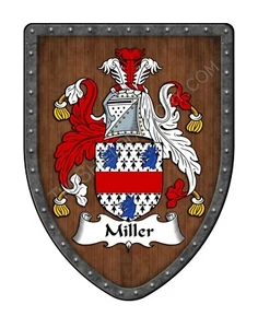 Escudo de armas personalizado Miller Family Crest, escudo de pared colgante SH503P-DG-HG - Imagen 1 de 3