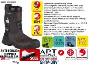 Nuevo Hombre Cofra MINNESOTA Pull-on Bota de Seguridad EE. UU./CAN Certificado de Seguridad - Imagen 1 de 18
