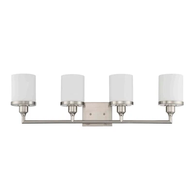 Sunset Payton 4-Light 100W MB Vanity in Bright Satin Nickel F21014-80 - Image 1 of 2