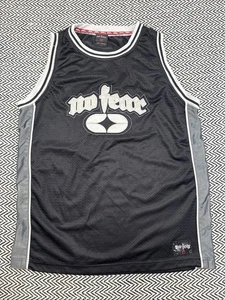 Camiseta sin mangas Y2K No Fear PARA HOMBRES GRANDE bordada de baloncesto Skate Grunge - Imagen 1 de 6
