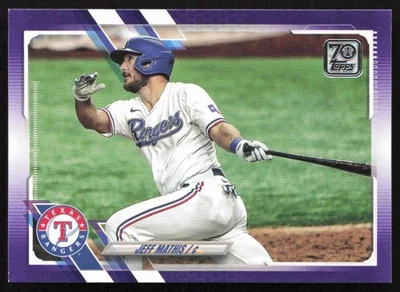 2021 Topps Purple Jeff Mathis #348 Texas Rangers - Image 1 of 2