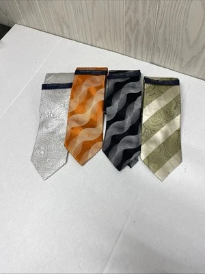 Corbata de seda The Big Knot Steven Land colorida surtida de 4 corbatas con pañuelo nueva con etiquetas Foto 1 de 4