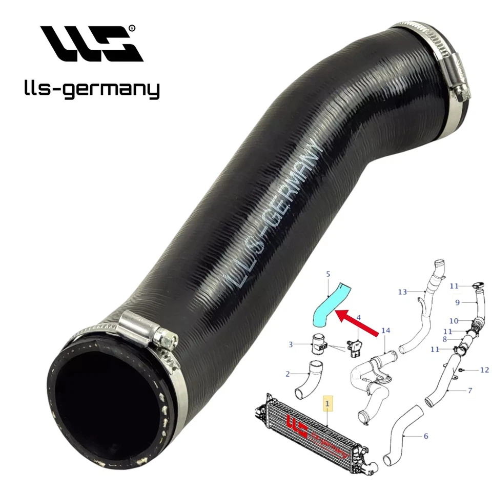 Turboschlauch Ladeluftschlauch für JAGUAR X-TYPE ESTATE 2.0 D, 2.2 D 6X436K770AB - Bild 1 von 3