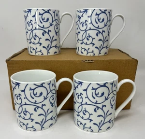 Tazas de café Spode AZUL INDIGO - Juego/4 nuevas - Imagen 1 de 5