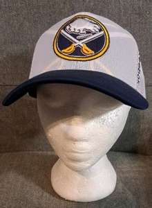 Reebok Buffalo Sabres White Trucker Hat With Blue Rim Appears unworn - Picture 1 of 10