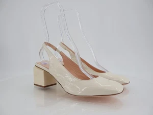 AGL Angie Sling B-Chalk Pump Damen EU 39,5 US 9,5 Ivory Lackleder Slingback - Bild 1 von 15