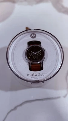 Motorola Moto 360 2nd Gen 46mm Silver Cognac Leather NIB - Image 1 of 3
