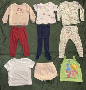 Lotto 9 vestiti vintage bambina taglia 18mo carter, garanmimals, gatto e jack - Foto 1 di 21