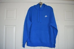 Herren Gr. L Nike blau Hoodie Sweatshirt Pullover gesticktes Swoosh Logo & NIKE - Bild 1 von 7