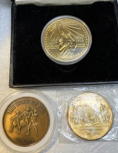 The National Bicentennial 1776-1976 Medal Lot of 3 different Bronze Designs - Bild 1 von 16