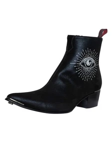 Jeffery West de los hombres Botas Chelsea con estrellas, Azul - Imagen 1 de 9