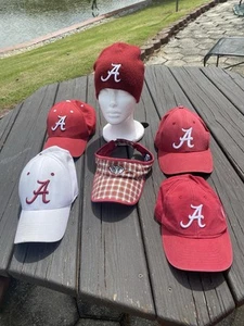 Lot Of 6 University Of Alabama Strapback Visor Toboggan Fitted Hat Cap See Descr - Picture 1 of 8