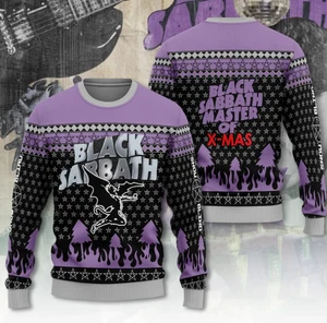 Black Sabbath Master Of Xmas Ugly Sweater - Picture 1 of 2