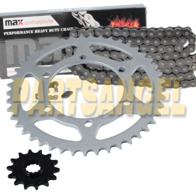 Kit de piñones de cadena de transmisión de junta tórica negra para Kawasaki EX250J Ninja 250 R 2008-2012 Foto 1 de 3