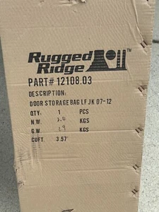 Rugged Ridge Wrangler Jk Left andRight Front Doors Storage Bags. Never Used - Picture 1 of 4