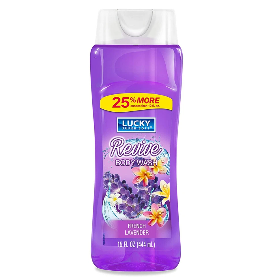 Jabón corporal Lucky Super Soft Revive. Calmante e hidratante. Lavanda. 15 fl.oz Foto 1 de 3