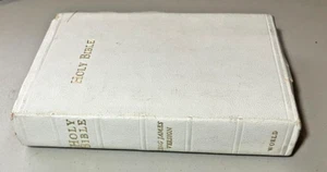 Vintage Holy Bible - White Cover - Some color inside - King James Version - Picture 1 of 11