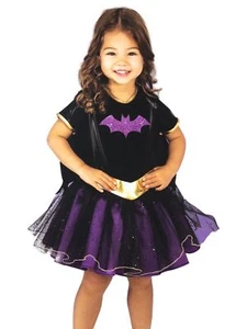 Rubies Toddler Girls Purple Batgirl Costume Bat Girl Outfit Dress & Cape 3T-4T - Picture 1 of 1