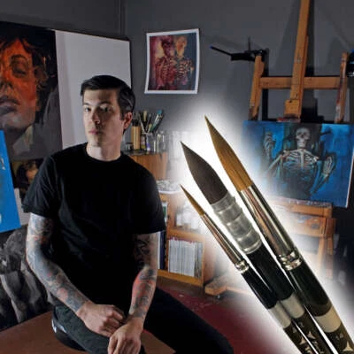 TREKELL ART SUPPLIES Nick Runge 3-Piece Trekell Brush Set for Watercolor