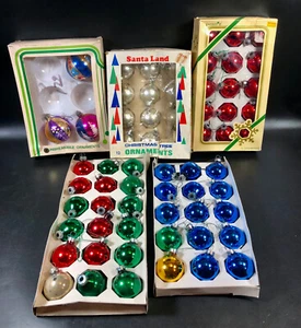 Vintage Quecksilber Glas Weihnachtsschmuck in Box Lot ~ Urlaub - Bild 1 von 7