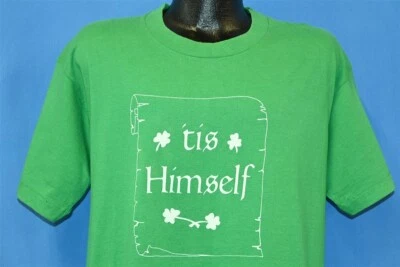 Camiseta de colección años 90 TIS SELF ST PATRICK'S DAY TRÉBOL KELLY VERDE IRLANDÉS SCROLL L Foto 1 de 3