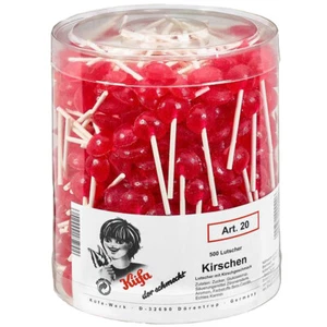 Küfa Kirschen Frucht Lutscher mit Kirschgeschmack 500 Stück 1500g - Picture 1 of 1