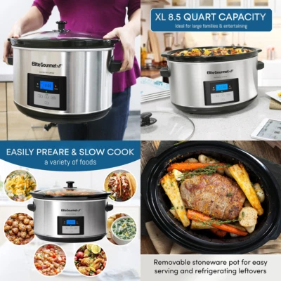 MEJOR Olla Coccion Lenta Guisos Salsas Arroz Carne Cenas Programable Digital 8,5 - Imagen 1 de 4