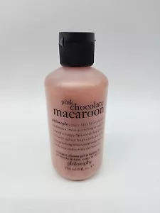 Philosophy Pink Chocolate Macaroon 3 in 1 shampoo gel doccia bagno a bolle 6 oz NUOVO - Foto 1 di 2