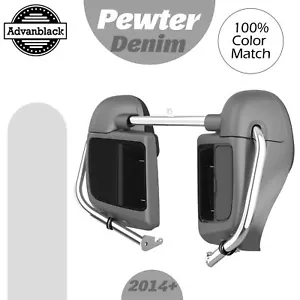 PEWTER DENIM se adapta a 2014+ Harley Davidson Touring negro avanzado carenado con ventilación inferior - Imagen 1 de 8