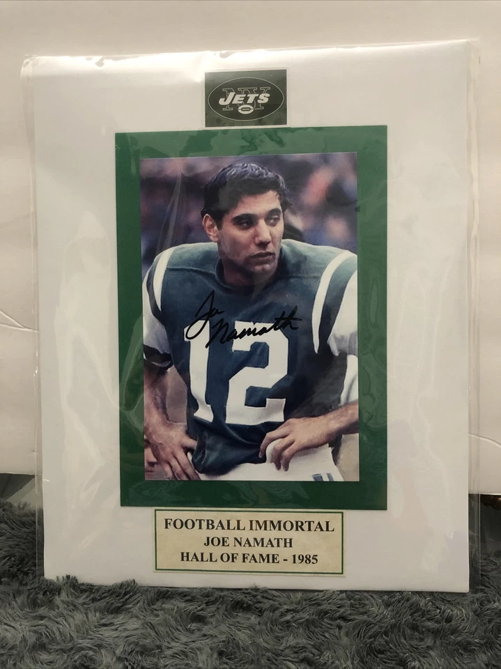 Fotografía de fútbol Joe Namath clase de 1985 firmada 8 x 10 con certificado Foto 1 de 4