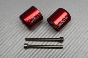 Pair of red handlebar counterweights Suzuki GSXR 1100 GSX-R 1989-1992 - Picture 1 of 2