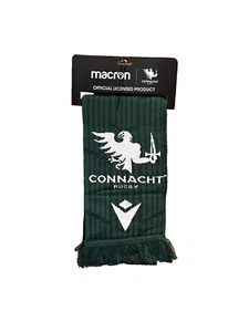 Connacht Rugby Scarf Green 2023/24 Macron One Size Official Licensed New - Picture 1 of 5