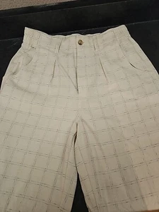 Madewell Size 10 Huston Wide Leg Crop Pull-On Pants in Menswear Plaid - Picture 1 of 10