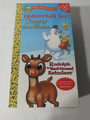 Holiday Gift Set  Frosty the Snowman Rudolph the Reindeer Vhs Movies - Image 1 of 3