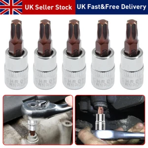 5PCS Torx Bit Socket Metric T30 Bit 1/4" Drive 38mm Long Alloy Steel CR-V Socket - Picture 1 of 10