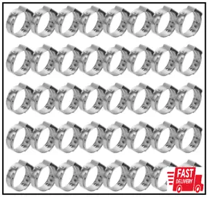 40 Stück 15,3-18,5 mm 304 Edelstahl Einohr Schlauchschellen - Bild 1 von 2