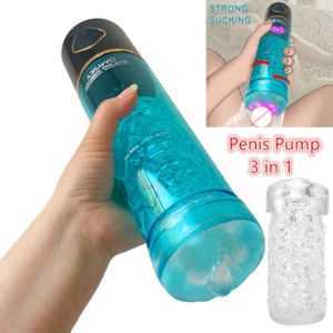 Manicotto per pene maschile con aspirazione acqua automatico macchina pompa per pene sottovuoto tazze - Foto 1 di 27