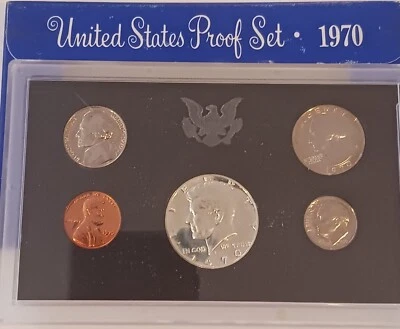 1970 S US Proof Set, 40% silver Kennedy, US Mint packaging, toning - Image 1 of 4