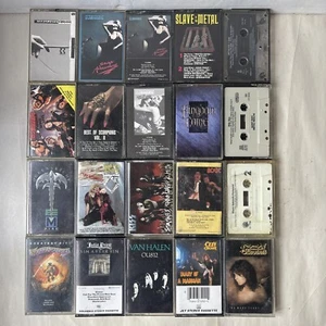 vtg 80s Heavy Metal Tapes Scorpions Black Sabbath Twisted Sister Van Halen Ozzy - Picture 1 of 6