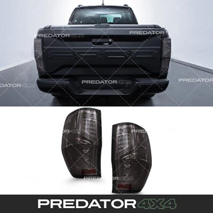 BLACK REAR LED SMOKED TAIL LIGHTS LAMPS PAIR FOR FORD RANGER T6 T7 T8 12-21 - Afbeelding 1 van 12