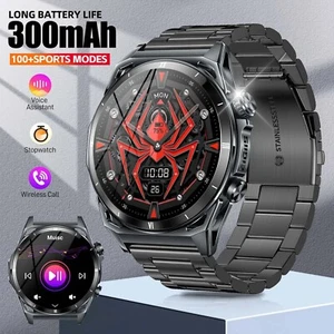 New Smart Watch KE6 1.43" AMOLED Display Men Black Sports Watch KE Series - Picture 1 of 6