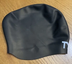 TYR Silikon Badekappe schwarz Mütze Erwachsenengröße - faltenfrei lange Haare - Bild 1 von 2