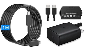 OEM 45W Super Fast Charging Adapter USB-C Cable For Samsung S25 S24 S23 S22 S20 - Picture 1 of 8