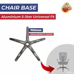 Chair Base Aluminium Polished Chrome 5 Star Office Executive Chairs Universal - Picture 1 of 4